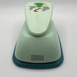 Marvy Uchida Paper Punch Christmas Clever Lever Scrapbook Cards XI Jumbo
